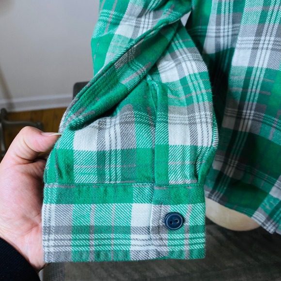 Double RL RRL Plaid Twill Matlock
Workshirt Green/Grey Size L NWOT! - Picture 3 of 9